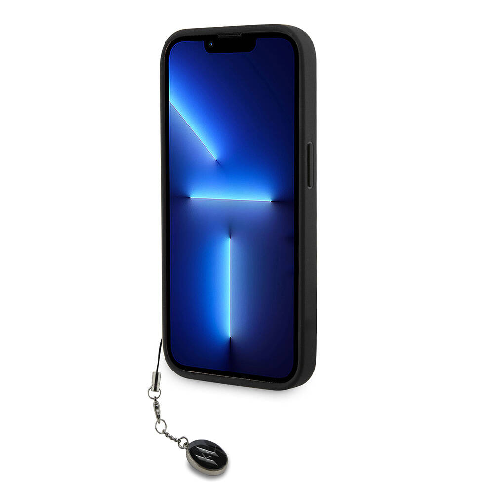 Apple iPhone 15 Pro Uyumlu Kılıf Karl Lagerfeld Orjinal Lisanslı Anahtarlıklı Taşlı KL Yazılı Saffiano Rhinestones Kapak - 4
