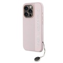Apple iPhone 15 Pro Uyumlu Kılıf Karl Lagerfeld Orjinal Lisanslı Anahtarlıklı Taşlı KL Yazılı Saffiano Rhinestones Kapak - 5