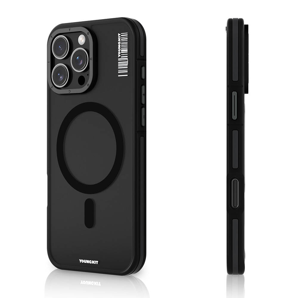 Apple iPhone 16 Pro Kılıf Magsafe Şarj Özellikli Youngkit Rock Sand Serisi Kapak - 3