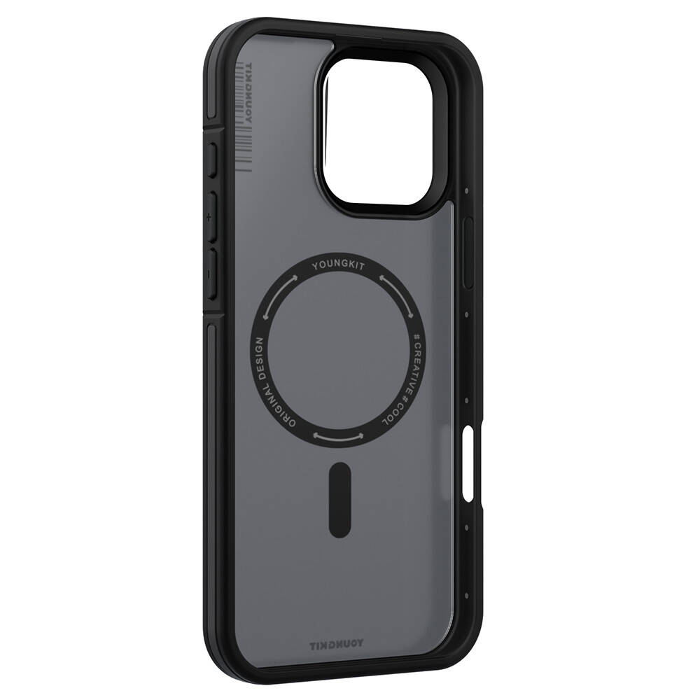 Apple iPhone 16 Pro Kılıf Magsafe Şarj Özellikli Youngkit Rock Sand Serisi Kapak - 7