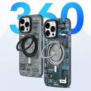 Apple iPhone 16 Pro Max Kılıf Magsafe Şarj Özellikli YoungKit 360° Standlı Technology Serisi Kapak - 8