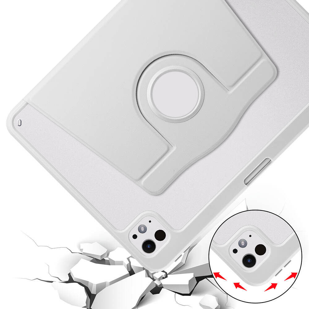 Apple iPad Pro 11 Uyumlu 2024 Kılıf Zore Termik Kalem Bölmeli Dönebilen Standlı Kılıf - 1