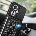 Oppo Reno Uyumlu 11F 5G Kılıf Magnetik Standlı Kamera Korumalı Zore Sürgülü Vega Kapak - 3