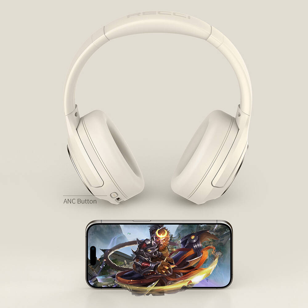 Recci REP-W86 ANC Özellikli Hi-Fi Ses Kaliteli Kulak Üstü Bluetooth v.5.3 Kulaklık - 1