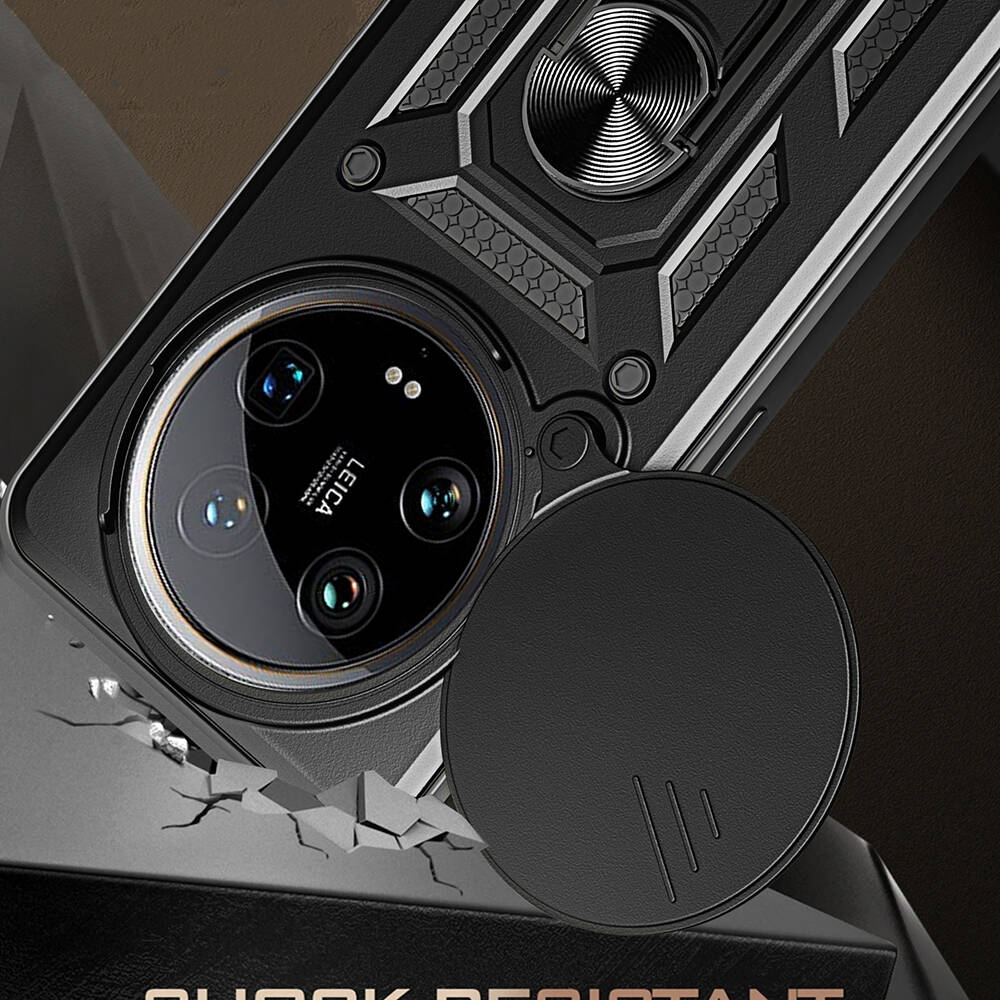 Xiaomi Mi 14 Ultra Uyumlu Kılıf Magnetik Standlı Kamera Korumalı Zore Sürgülü Vega Kapak - 2