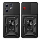 Infinix Hot 40i Uyumlu Kılıf Magnetik Standlı Kamera Korumalı Zore Sürgülü Vega Kapak - 1