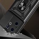 İnfinix Smart 8 Kılıf Magnetik Standlı Kamera Korumalı Zore Sürgülü Vega Kapak - 1