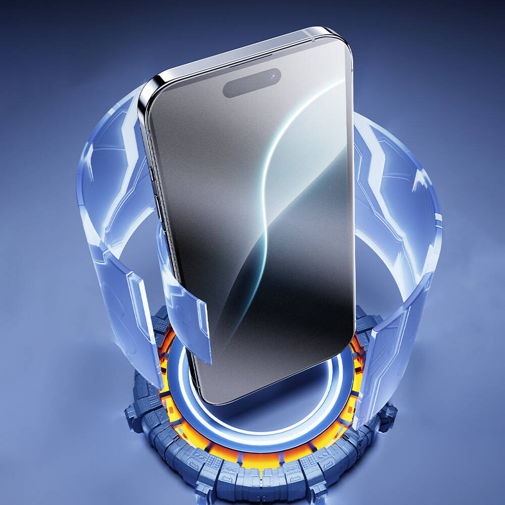 Apple iPhone 15 Uyumlu Benks JoyTouch Mat Oyun Ekran Koruyucu + Kolay Uygulama Aparatı - 3