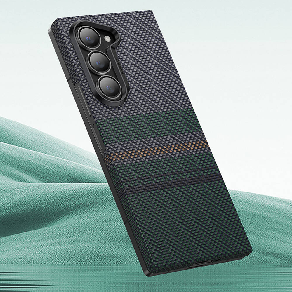 Samsung Galaxy Z Fold 6 Uyumlu Kılıf Karbon Fiber Tasarımlı Benks Aurora ArmorAir Kevlar Kapak - 3