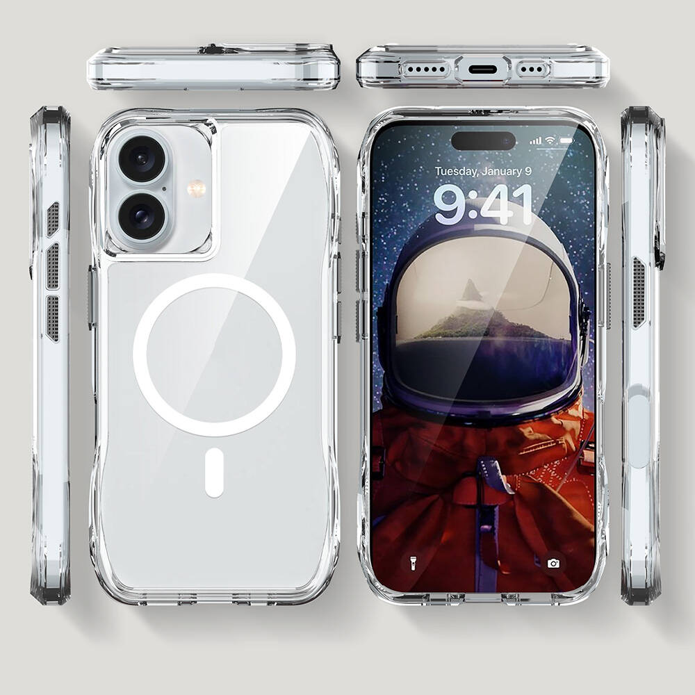 Apple iPhone 16 Plus Kılıf Zore Magsafe Şarj Özellikli T-Max Magsafe Kapak - 1