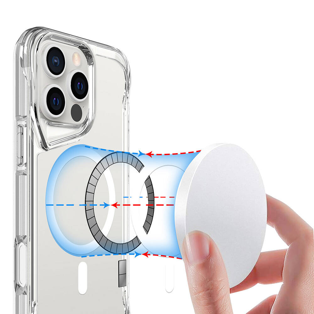 Apple iPhone 16 Pro Kılıf Zore Magsafe Şarj Özellikli T-Max Magsafe Kapak - 7