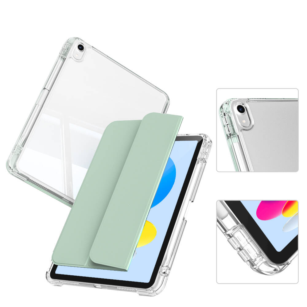 ​Apple iPad 10.9 2022 Uyumlu (10.Nesil) Kılıf Magnetik Ayrılabilen Airbagli Zore Sliding Tablet Kılıfı - 1