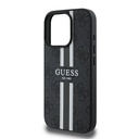Apple iPhone 16 Pro Kılıf Guess Orjinal Lisanslı Magsafe Şarj Özellikli 4G Şerit Tasarımlı Printed Kapak - 5