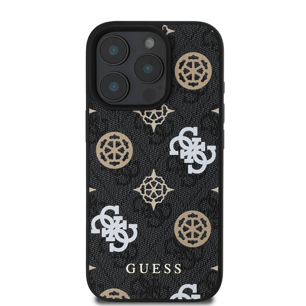 Apple iPhone 16 Pro Max Kılıf Guess Orjinal Lisanslı Magsafe Şarj Özellikli 4G Desenli Yazı Logolu Peony Kapak - 2
