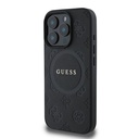 Apple iPhone 16 Pro Kılıf Guess Orjinal Lisanslı Magsafe Şarj Özellikli Yazı Logolu Saffiano Peony Kapak - 1