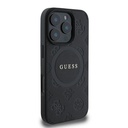 Apple iPhone 16 Pro Kılıf Guess Orjinal Lisanslı Magsafe Şarj Özellikli Yazı Logolu Saffiano Peony Kapak - 3