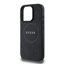 Apple iPhone 16 Pro Kılıf Guess Orjinal Lisanslı Magsafe Şarj Özellikli Yazı Logolu Saffiano Peony Kapak - 5
