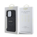 Apple iPhone 16 Pro Kılıf Guess Orjinal Lisanslı Magsafe Şarj Özellikli Yazı Logolu Saffiano Peony Kapak - 7