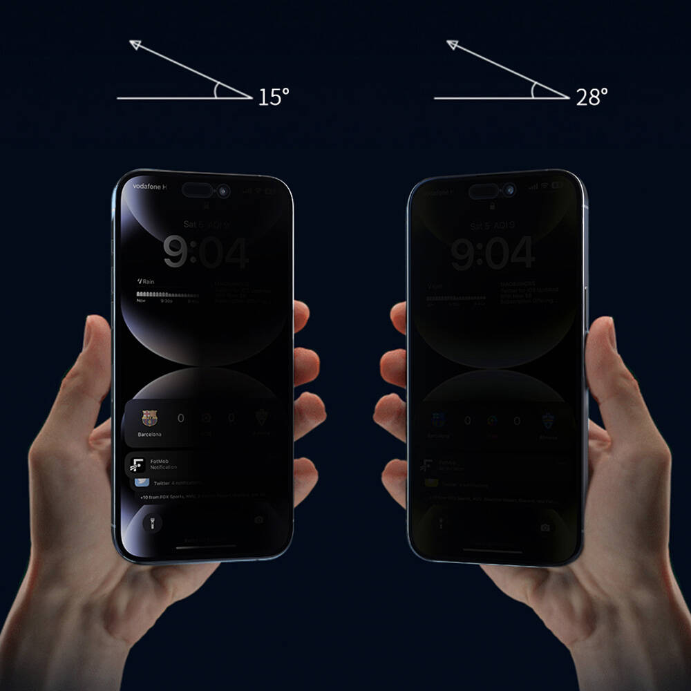 Apple iPhone 16 Pro Wiwu GT-015 Özellikli Çok Katmanlı Temperli iPrivacy Cam Ekran Koruyucu 10'lu Paket - 4