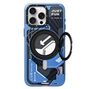 Apple iPhone 15 Pro Max Uyumlu Kılıf Magsafe Şarj Özellikli YoungKit 360° Standlı Starship Serisi Kapak - 3