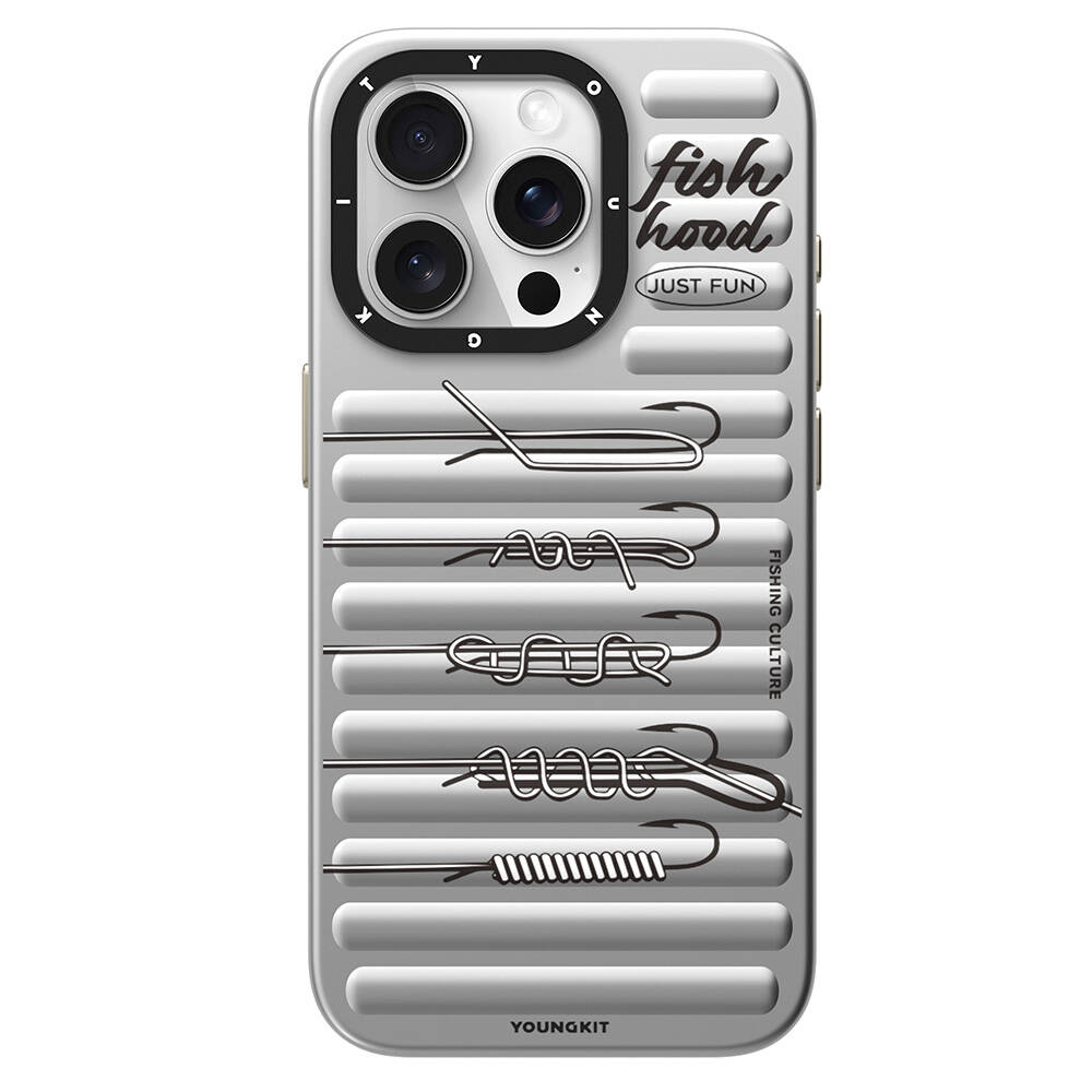 Apple iPhone 15 Pro Max Uyumlu Kılıf Magsafe Şarj Özellikli YoungKit Fishing Serisi Kapak - 1