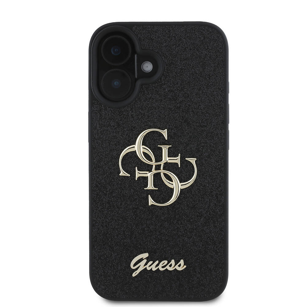Apple iPhone 16 Plus Kılıf Guess Orjinal Lisanslı 4G Büyük Metal Logolu Glitter Kapak - 5