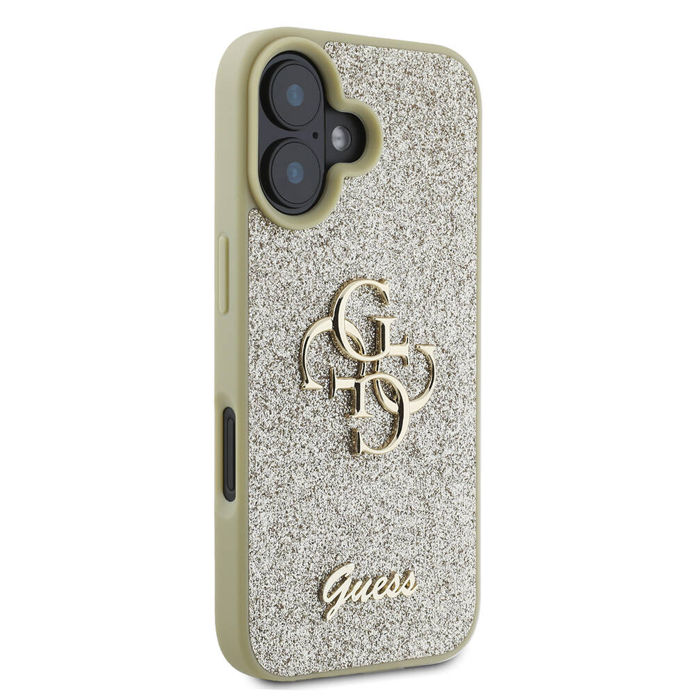 Apple iPhone 16 Plus Kılıf Guess Orjinal Lisanslı 4G Büyük Metal Logolu Glitter Kapak - 8