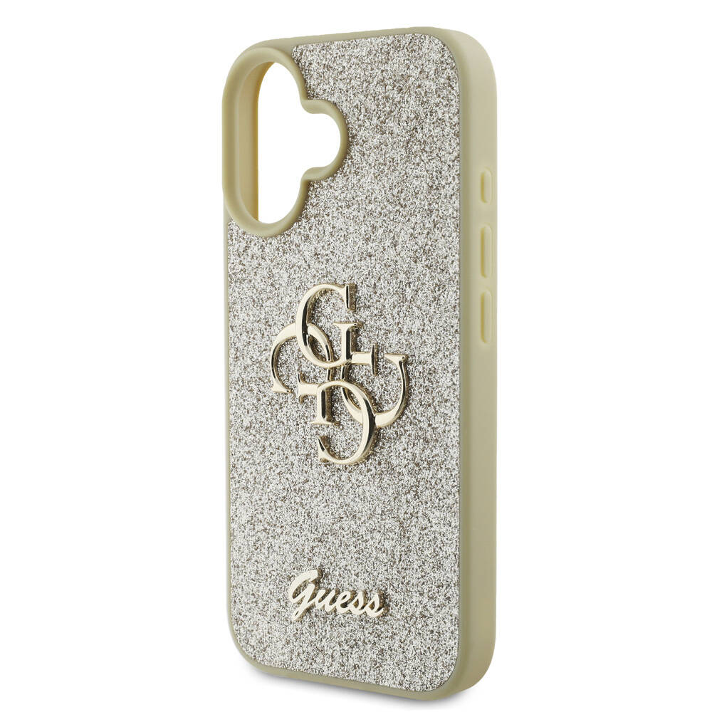 Apple iPhone 16 Plus Kılıf Guess Orjinal Lisanslı 4G Büyük Metal Logolu Glitter Kapak - 10