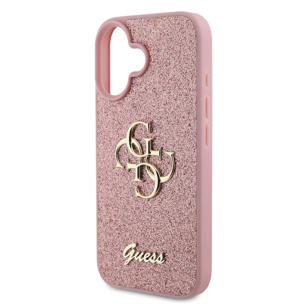 Apple iPhone 16 Plus Kılıf Guess Orjinal Lisanslı 4G Büyük Metal Logolu Glitter Kapak - 18