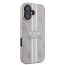 Apple iPhone 16 Uyumlu Kılıf Guess Orjinal Lisanslı Magsafe Şarj Özellikli 4G Şerit Tasarımlı Printed Kapak - 11