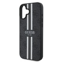 Apple iPhone 16 Uyumlu Kılıf Guess Orjinal Lisanslı Magsafe Şarj Özellikli 4G Şerit Tasarımlı Printed Kapak - 19