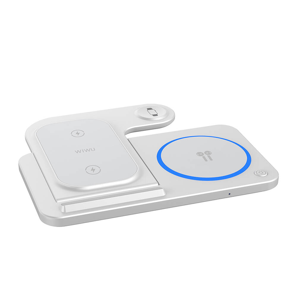 Wiwu Wi-W020 3in1 Katlanabilir Hızlı Şarj Özellikli Magnetik Kablosuz Şarj Standı - 1