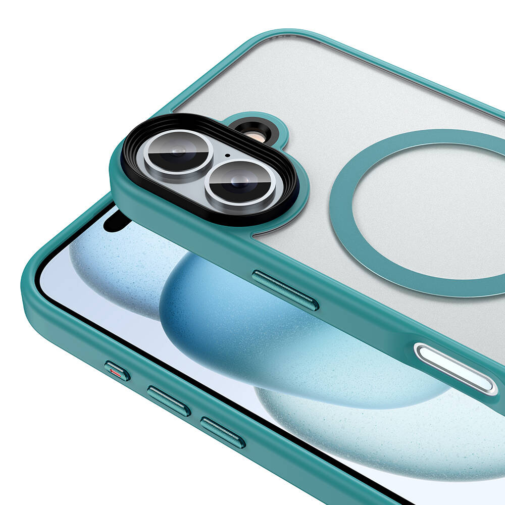 Apple iPhone 16 Kılıf Mat Arka Yüzey Wireless Şarj Özellikli Zore Flet Magsafe Kapak - 7