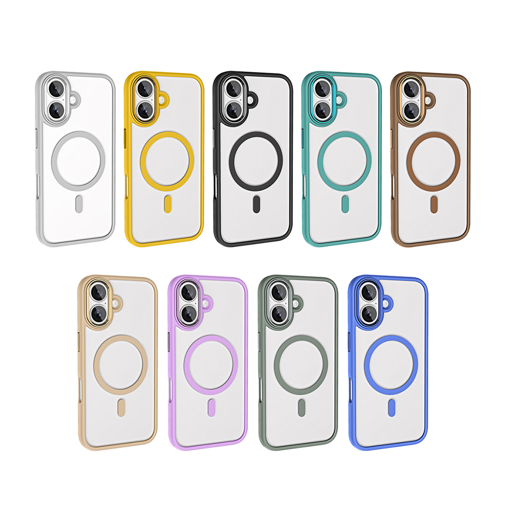 Apple iPhone 16 Uyumlu Kılıf Wireless Şarj Özellikli Zore Krom Magsafe Silikon Kapak - 13