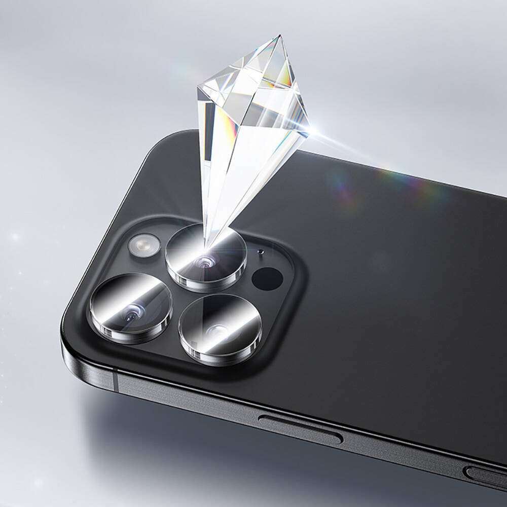 Apple iPhone 16 Pro Benks AR Glass Warrior Transparan Premium Cam Kamera Lens Koruyucu - 2