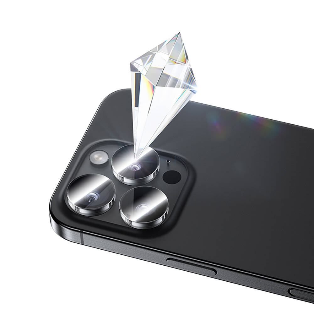 Apple iPhone 16 Pro Benks AR Glass Warrior Transparan Premium Cam Kamera Lens Koruyucu - 10