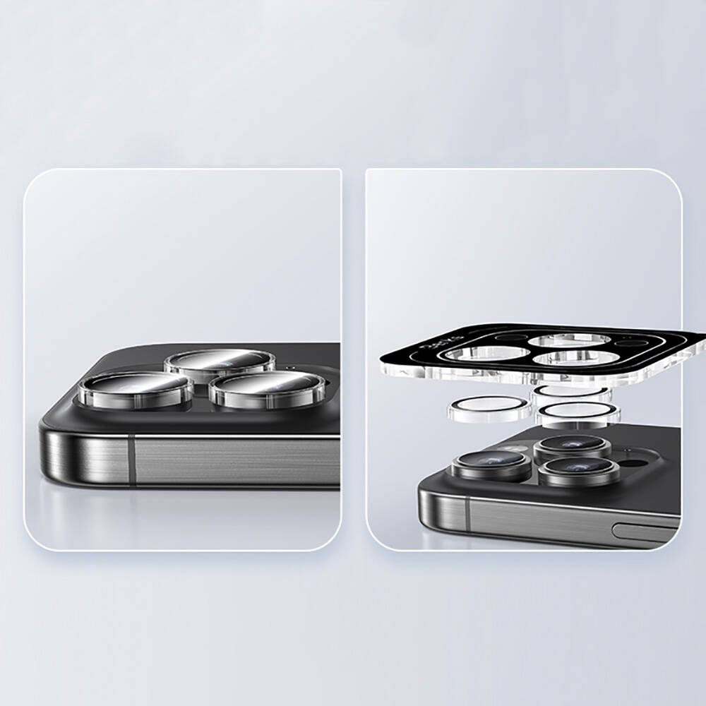 Apple iPhone 16 Pro Max Benks AR Glass Warrior Transparan Premium Cam Kamera Lens Koruyucu - 10