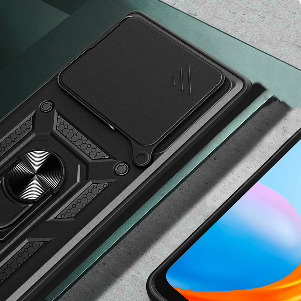 Huawei Pura 70 5G Kılıf Magnetik Standlı Kamera Korumalı Zore Sürgülü Vega Kapak - 2