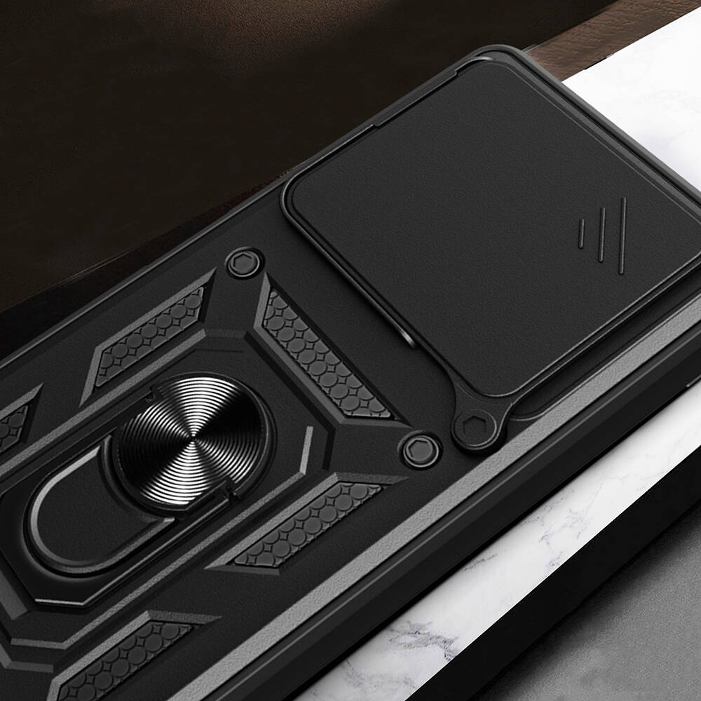 Huawei Pura 70 5G Kılıf Magnetik Standlı Kamera Korumalı Zore Sürgülü Vega Kapak - 6