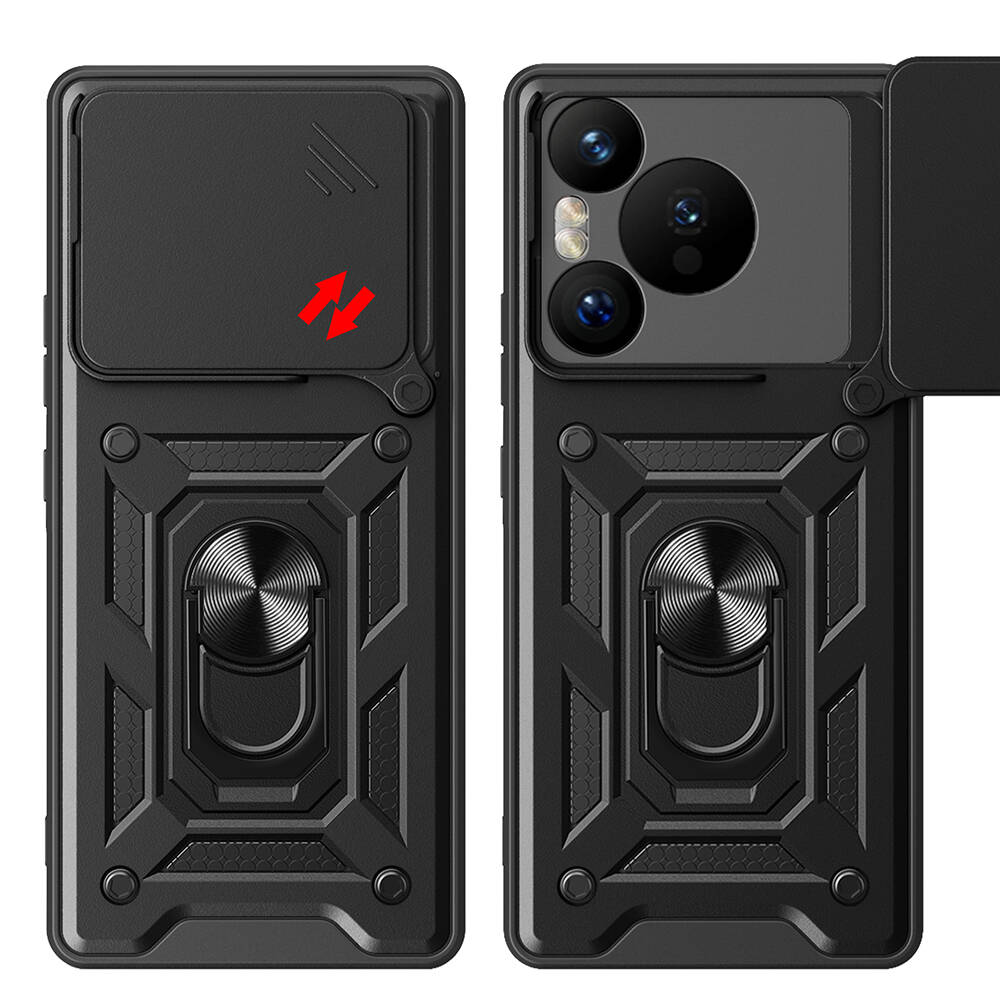 Huawei Pura 70 5G Kılıf Magnetik Standlı Kamera Korumalı Zore Sürgülü Vega Kapak - 9