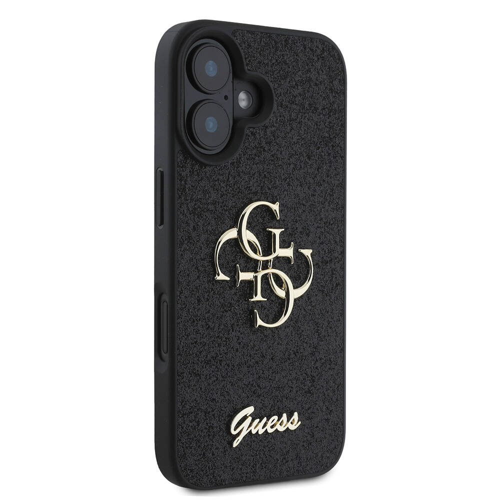 Apple iPhone 16 Kılıf Guess Orjinal Lisanslı 4G Büyük Metal Logolu Glitter Kapak - 3