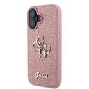 Apple iPhone 16 Uyumlu Kılıf Guess Orjinal Lisanslı 4G Büyük Metal Logolu Glitter Kapak - 16