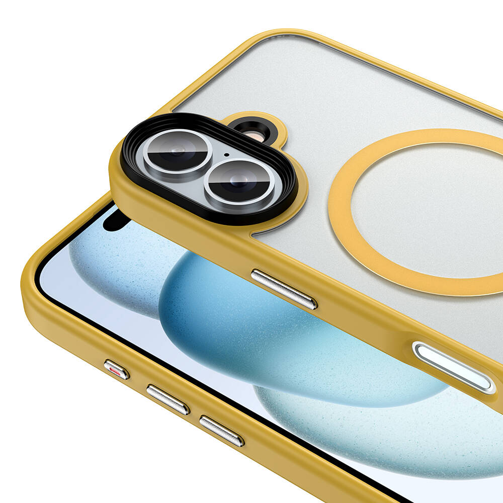 Apple iPhone 16 Plus Kılıf Mat Arka Yüzey Wireless Şarj Özellikli Zore Flet Magsafe Kapak - 4