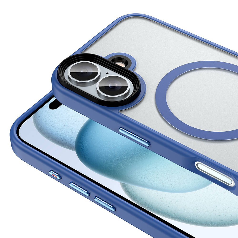 Apple iPhone 16 Plus Kılıf Mat Arka Yüzey Wireless Şarj Özellikli Zore Flet Magsafe Kapak - 8