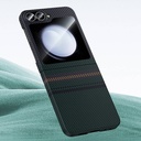 Samsung Galaxy Z Flip 6 Uyumlu Kılıf Karbon Fiber Tasarımlı Benks Aurora ArmorAir Kevlar Kapak - 7