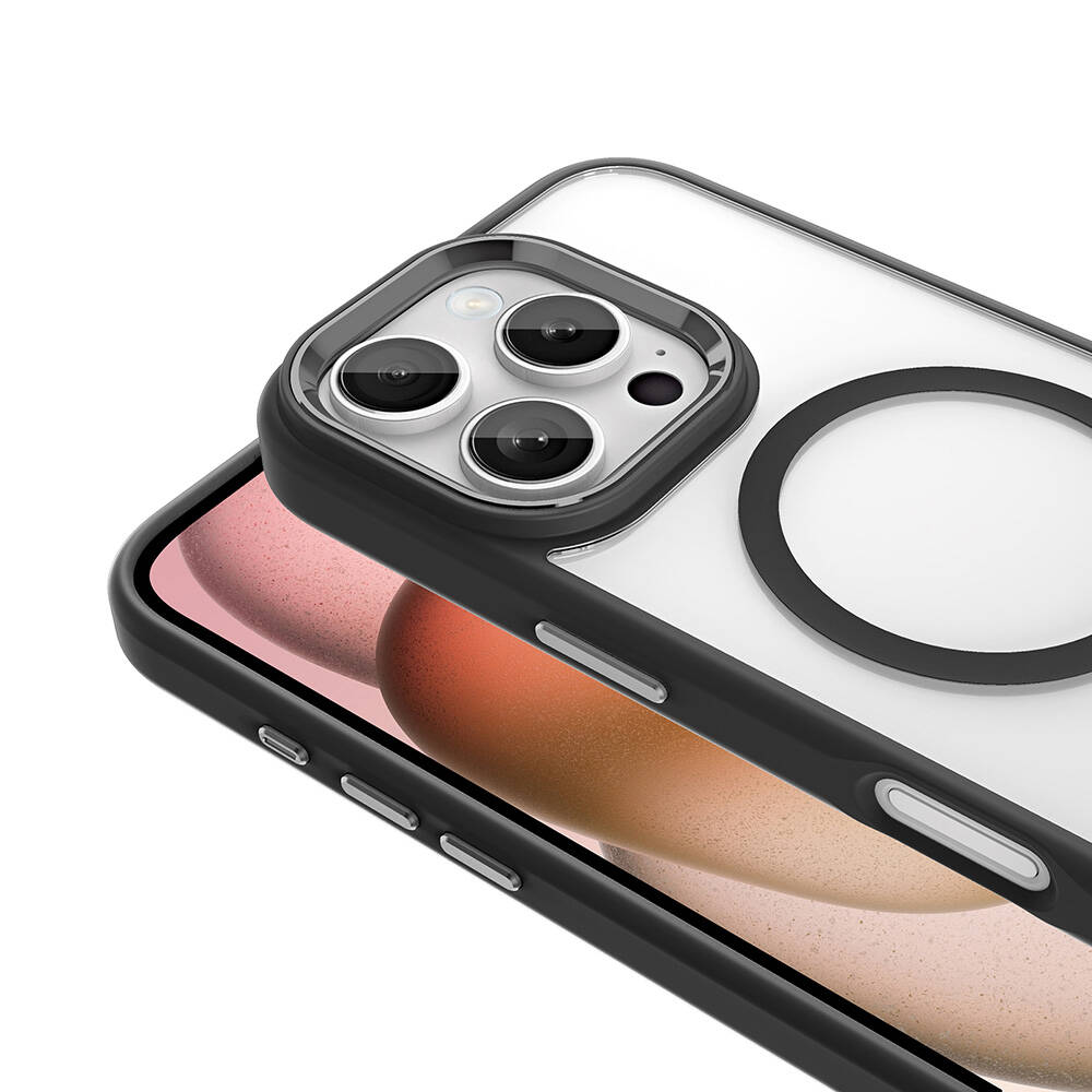 Apple iPhone 16 Pro Kılıf Wireless Şarj Özellikli Zore Krom Magsafe Silikon Kapak - 6