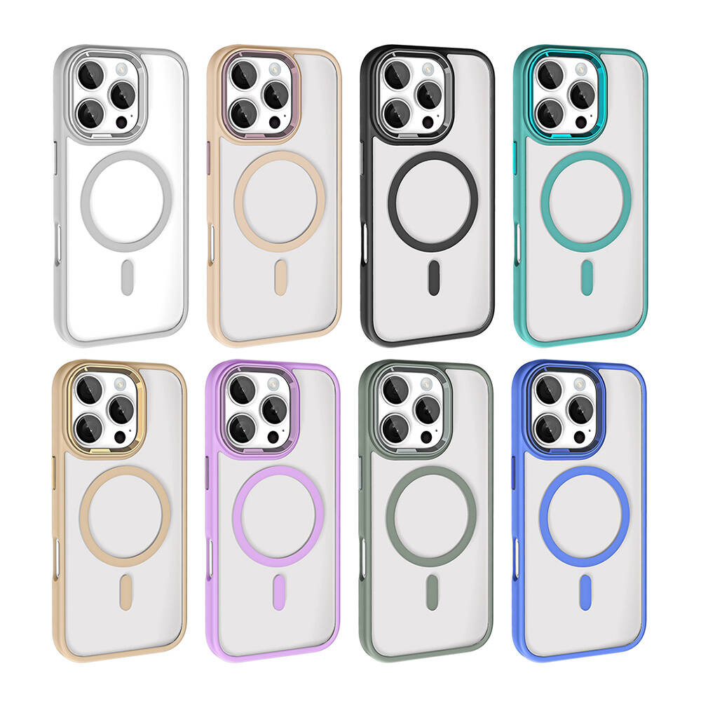 Apple iPhone 16 Pro Kılıf Wireless Şarj Özellikli Zore Krom Magsafe Silikon Kapak - 16