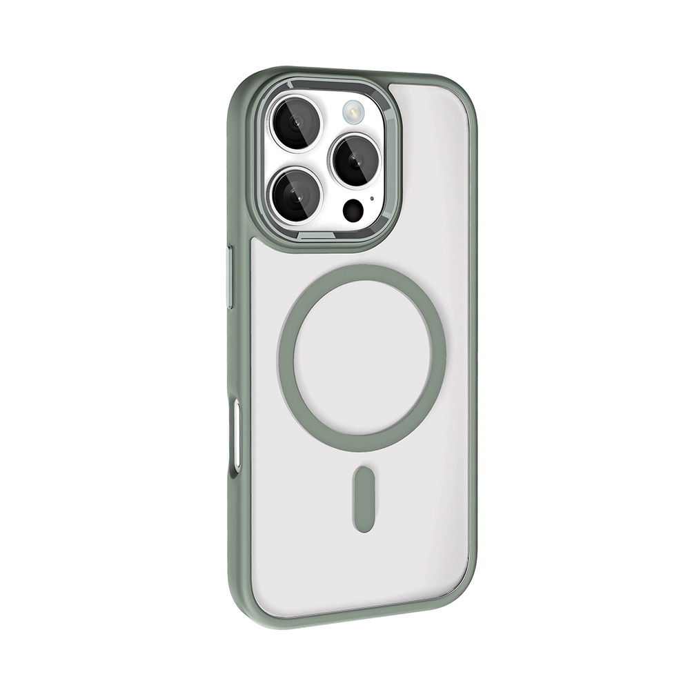 Apple iPhone 16 Pro Uyumlu Kılıf Wireless Şarj Özellikli Zore Krom Magsafe Silikon Kapak - 5