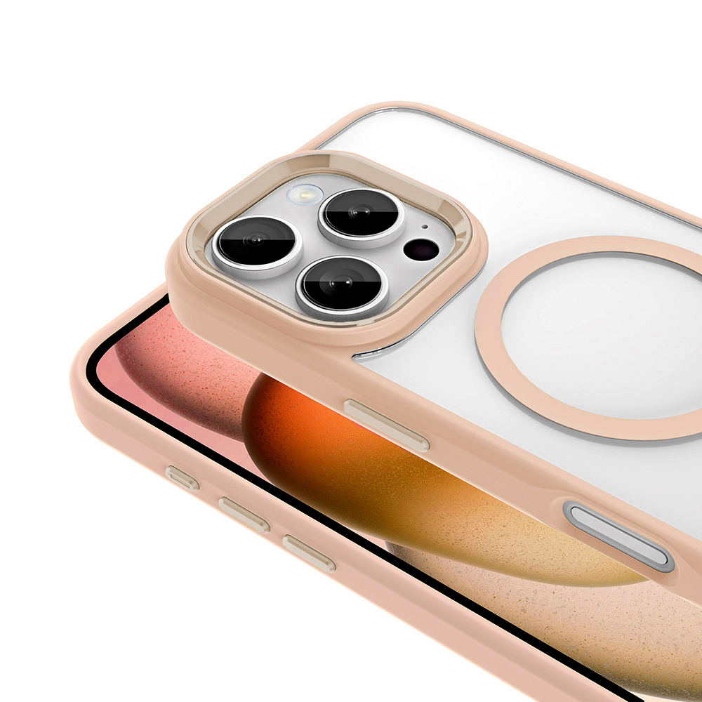 Apple iPhone 16 Pro Uyumlu Kılıf Wireless Şarj Özellikli Zore Krom Magsafe Silikon Kapak - 17