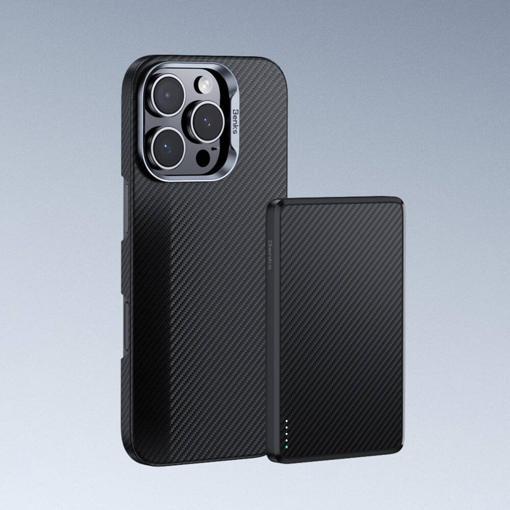 Apple iPhone 16 Pro Benks Magsafe Şarj Özellikli Magnetik ArmorAir 600D Kevlar Fiber Kapak - 7